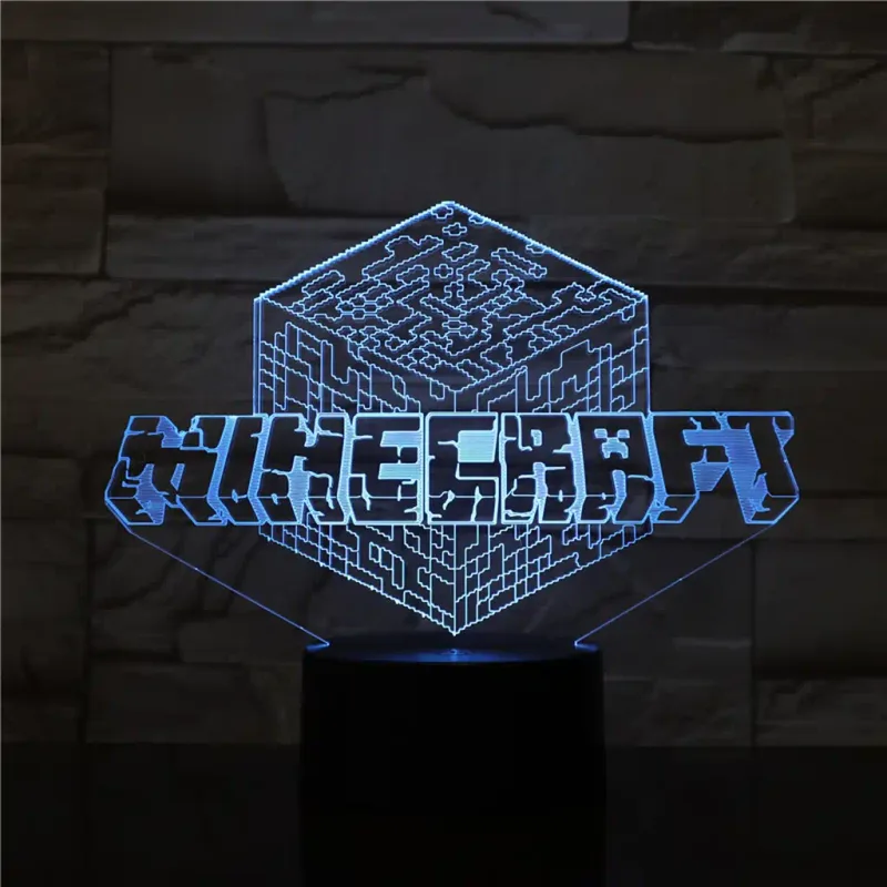 3Dmix 3DL-BTC027 – 3D LED nočná lampa - Minecraft (Bluetooth reproduktor - farba čierna)