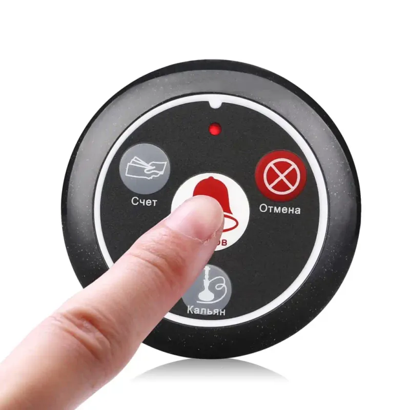 Retekess T117 - vodotesné privolávacie tlačidlo obsluhy (ČIERNE) - VÝPREDAJ