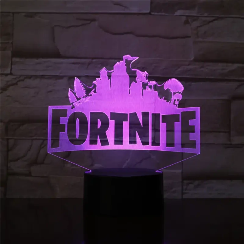 3Dmix 3DL-WD044 – 3D LED nočná lampa - Fortnite (Wood)