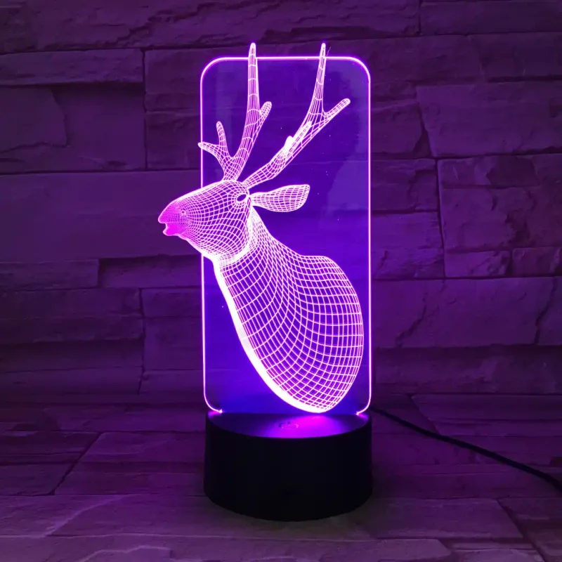 3Dmix 3DL-BTB035 – 3D LED nočná lampa - Jeleň (Bluetooth reproduktor - farba biela)