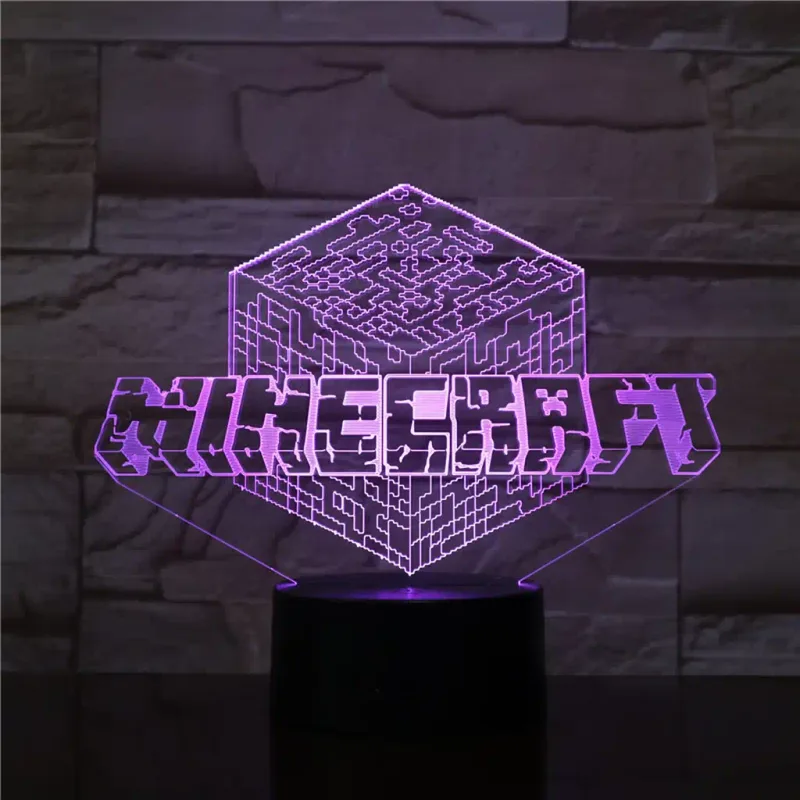 3Dmix 3DL-BTB027 – 3D LED nočná lampa - Minecraft (Bluetooth reproduktor - farba biela)