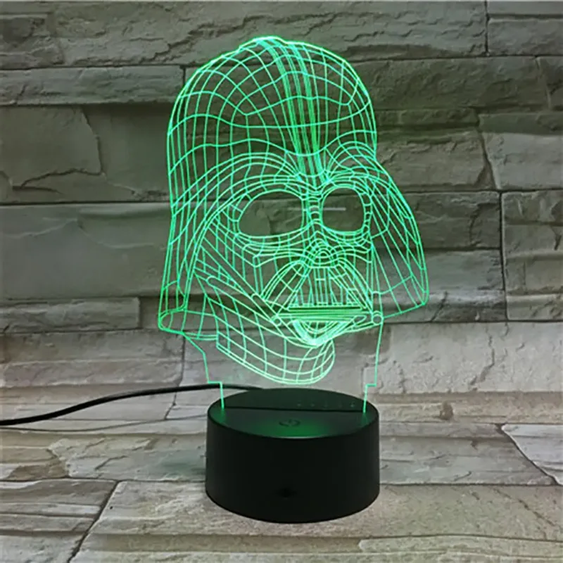 3Dmix 3DL-DRGB047 – 3D LED nočná lampa - Darth Vader (Star Wars) (Dual RGB)