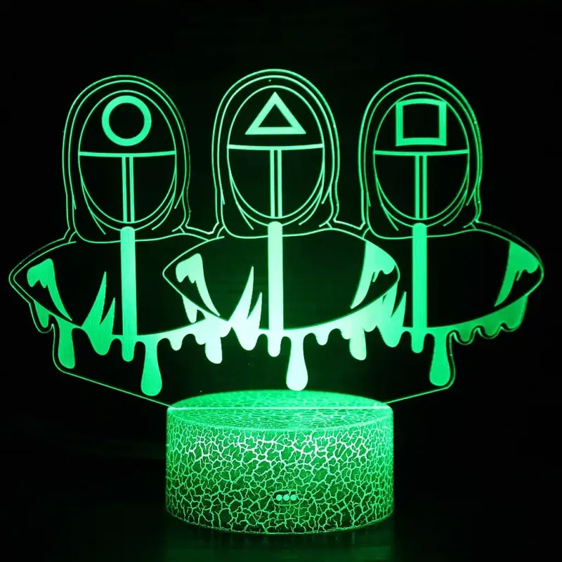 3Dmix 3DL-DRGB069 – 3D LED nočná lampa - Squid Game (Dual RGB)