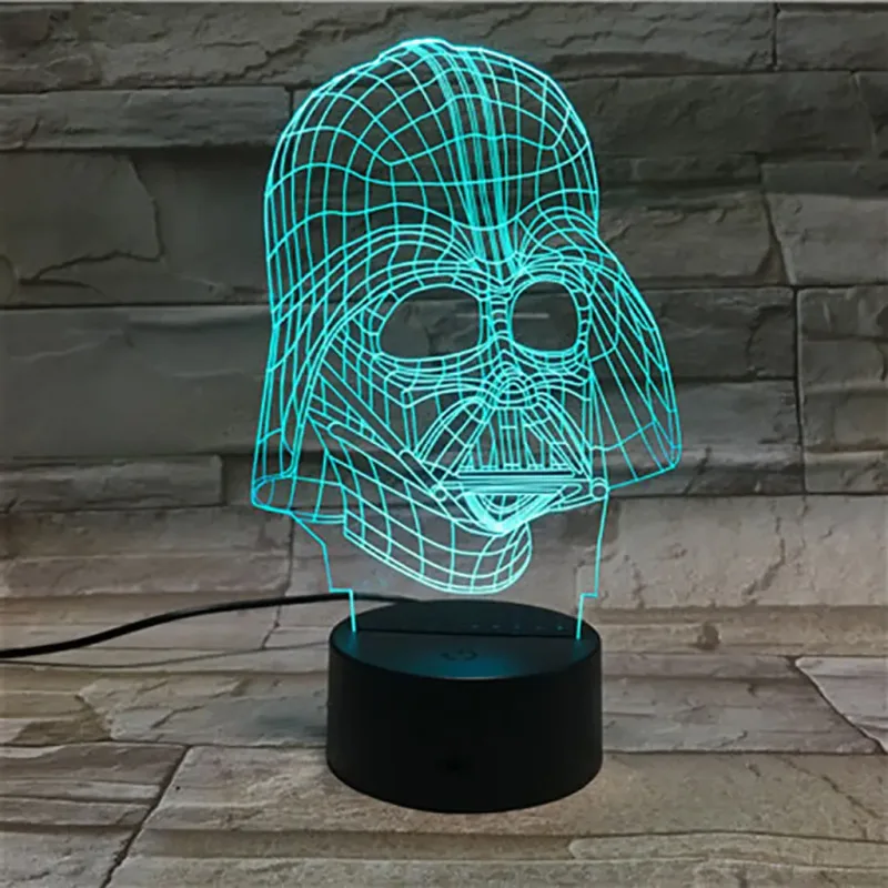 3Dmix 3DL-SL047 – 3D LED nočná lampa - Darth Vader (Star Wars) (Solar)
