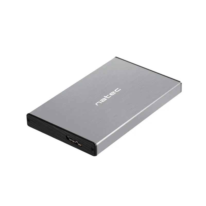 Externí box pro HDD 2,5" USB 3.0 Natec Rhino Go, šedý, hliníkové tělo NKZ-1281