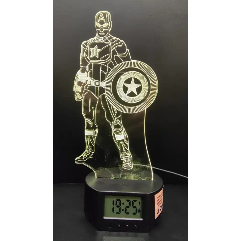 3Dmix 3DL-SL034 – 3D LED nočná lampa - Kapitán Amerika (Captain America) (Solar)