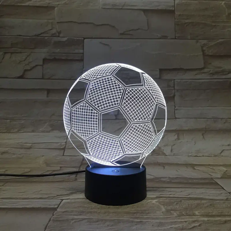 3Dmix 3DL-SL041 – 3D LED nočná lampa - Futbalová lopta (Solar)