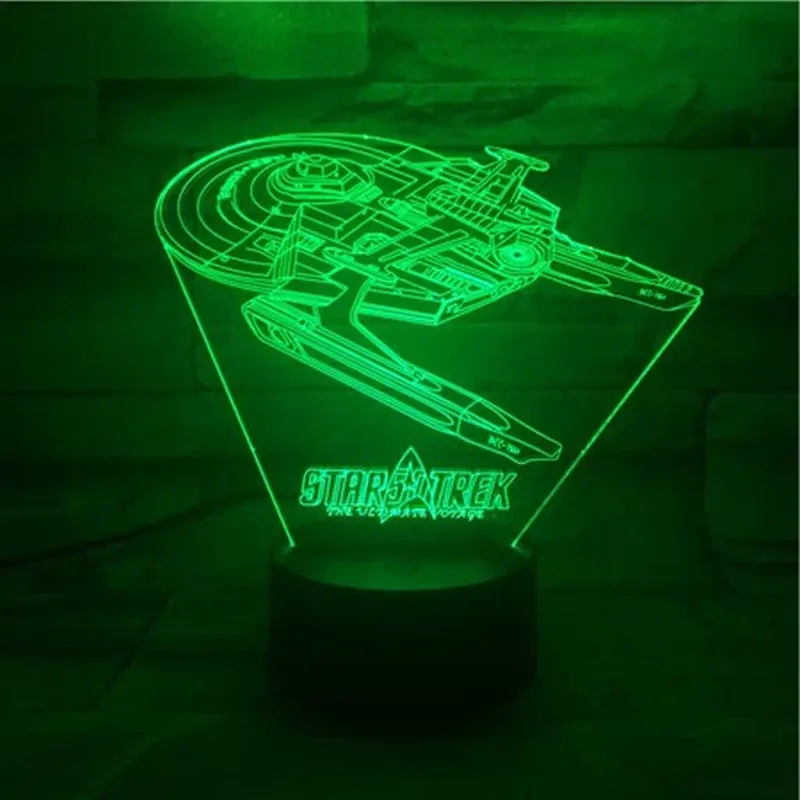 3Dmix 3DL-DRGB012 – 3D LED nočná lampa - Star Trek (Dual RGB)