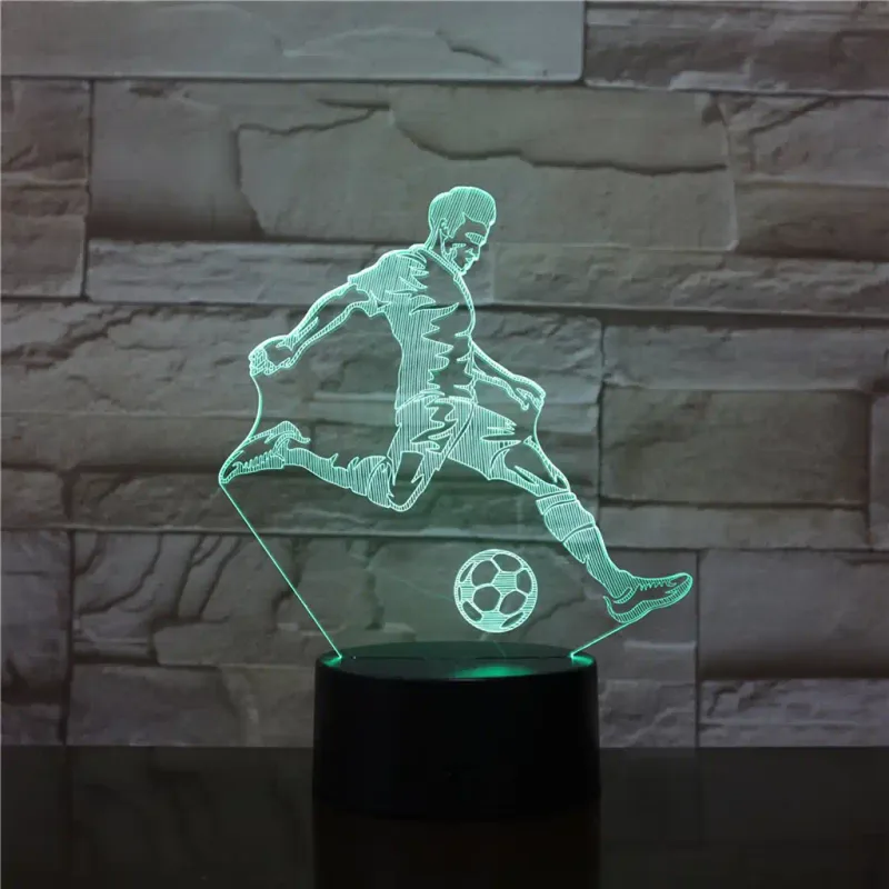 3Dmix 3DL-DRGB042 – 3D LED nočná lampa - Futbalista (Dual RGB)