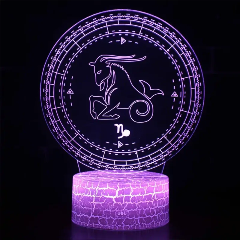 3Dmix 3DL-SMRT075 – 3D LED nočná lampa 3Dmix - znamenie zverokruku Kozorožec (Smart)