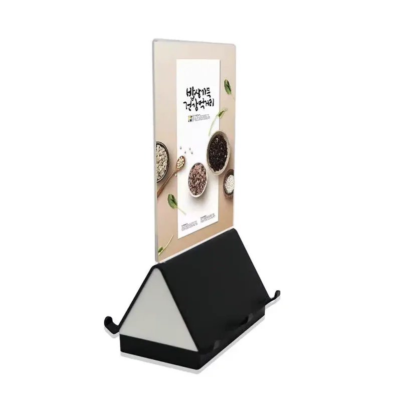 Bezdrôtová nabíjačka na mobil s 3D LED stojanom na menu - 10 000 mAh - Čierna