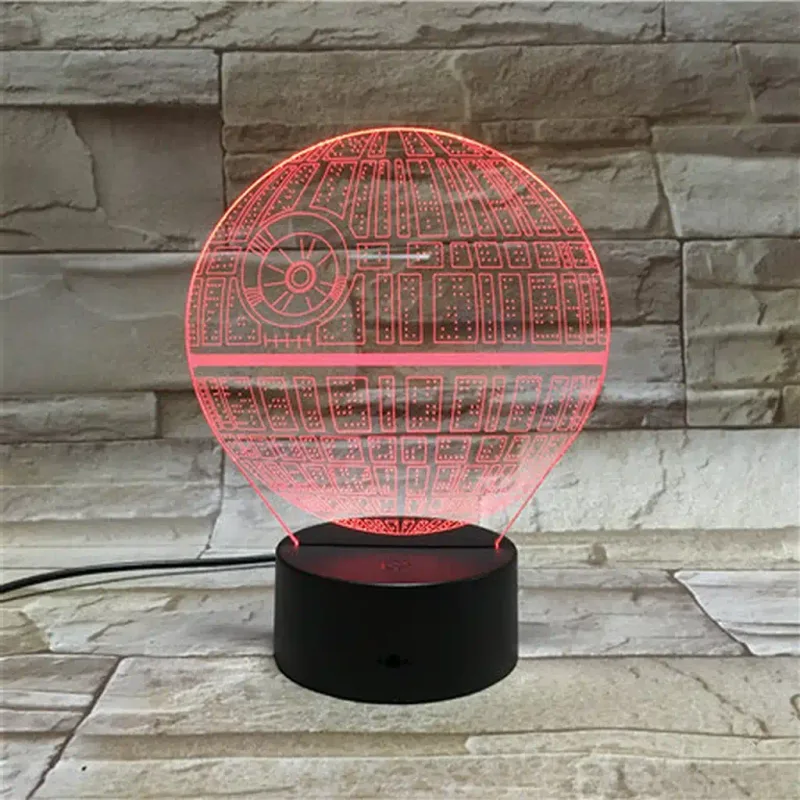 3Dmix 3DL-BTB036 – 3D LED nočná lampa - Hviezda smrti (Star Wars) (Bluetooth reproduktor - farba biela)