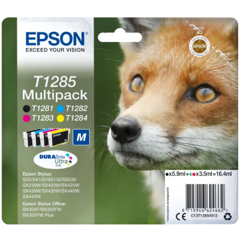 EPSON Multipack CMYK Ink Cartridge (T1285) C13T12854012