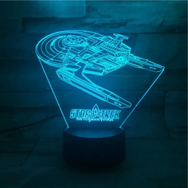 3Dmix 3DL-BTC012 – 3D LED nočná lampa - Star Trek (Bluetooth reproduktor - farba čierna)