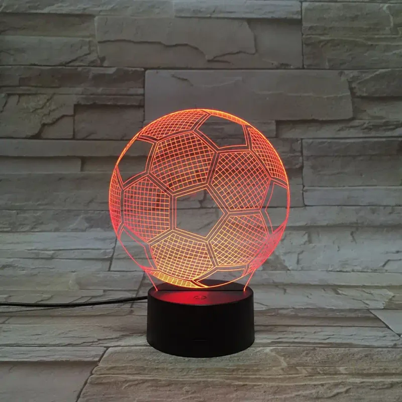 3Dmix 3DL-CRK041 – 3D LED nočná lampa - Futbalová lopta (Crack základňa)
