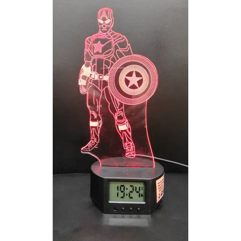 3Dmix 3DL-BSC034 – 3D LED nočná lampa - Kapitán Amerika (Captain America)