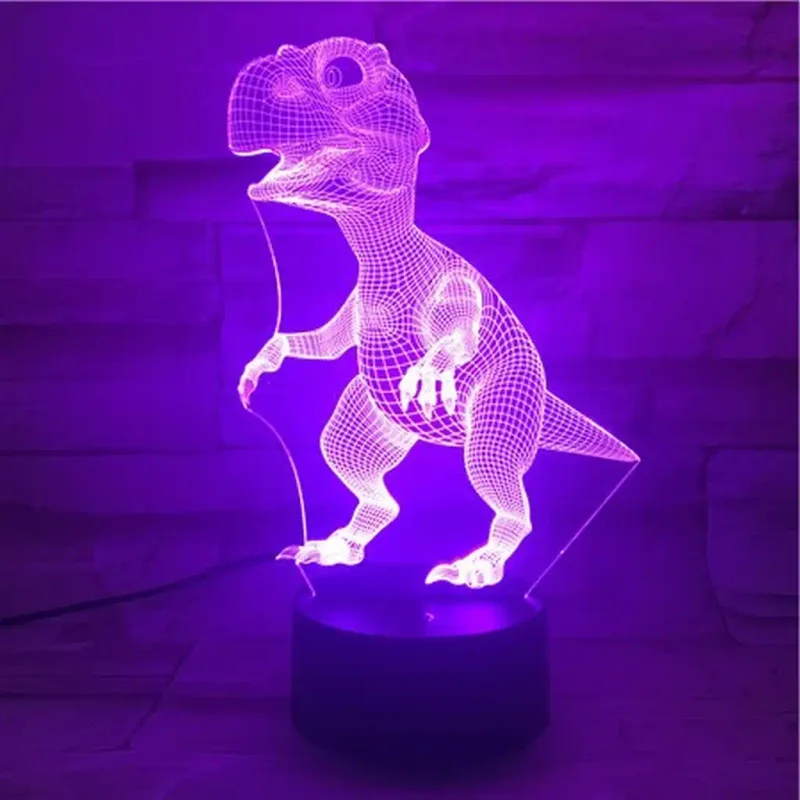 3Dmix 3DL-BTB046 – 3D LED nočná lampa - Dinosaurus (mláďa) (Bluetooth reproduktor - farba biela)