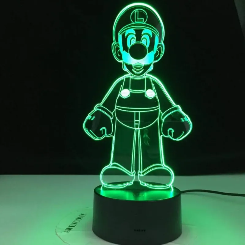 3Dmix 3DL-DFS029 – 3D LED nočná lampa - Luigi (Mario Kart) (Aroma)
