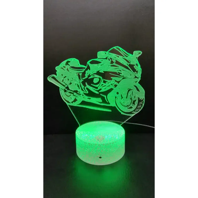 3Dmix 3DL-BTB023 – 3D LED nočná lampa - Motocykel (Bluetooth reproduktor - farba biela)