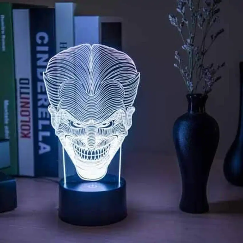 3Dmix 3DL-WD059 – 3D LED nočná lampa - Joker (Wood)