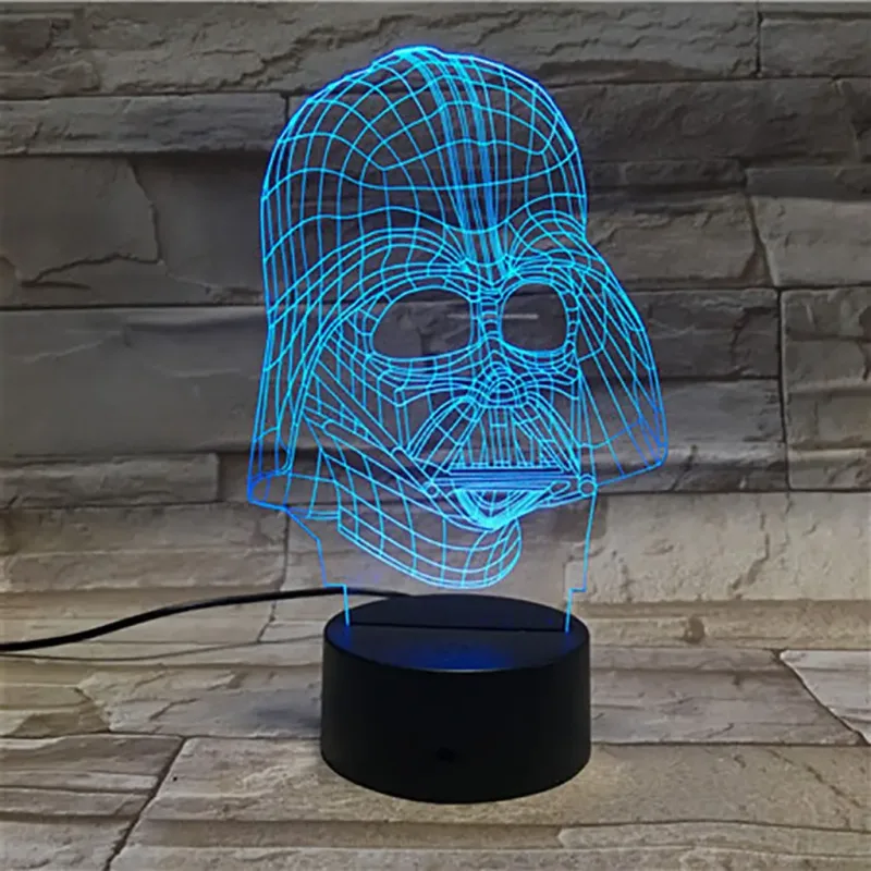 3Dmix 3DL-WD047 – 3D LED nočná lampa - Darth Vader (Star Wars) (Wood)