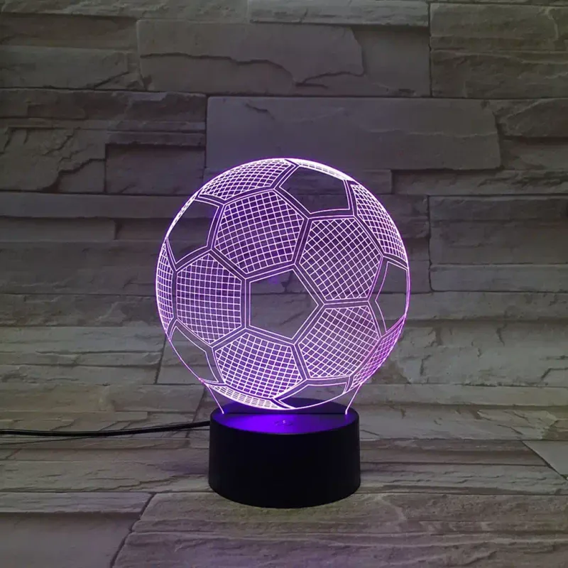 3Dmix 3DL-DRGB041 – 3D LED nočná lampa - Futbalová lopta (Dual RGB)