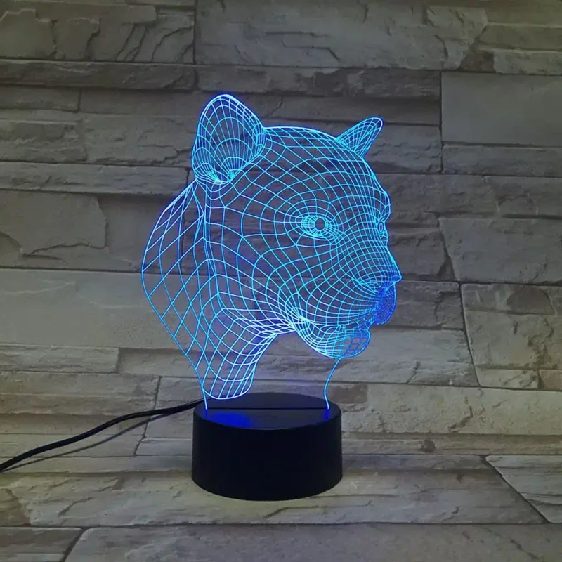 3Dmix 3DL-BTB018 – 3D LED nočná lampa - Puma (Bluetooth reproduktor - farba biela)