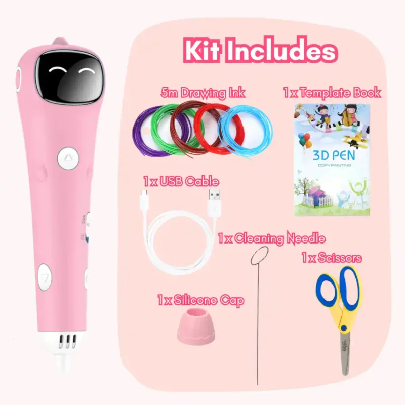 Meow Star MS01r PRO - Wireless 3D pero s akumulátorom - ružové