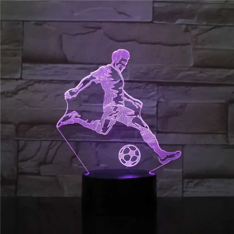3Dmix 3DL-BTC042 – 3D LED nočná lampa - Futbalista (Bluetooth reproduktor - farba čierna)