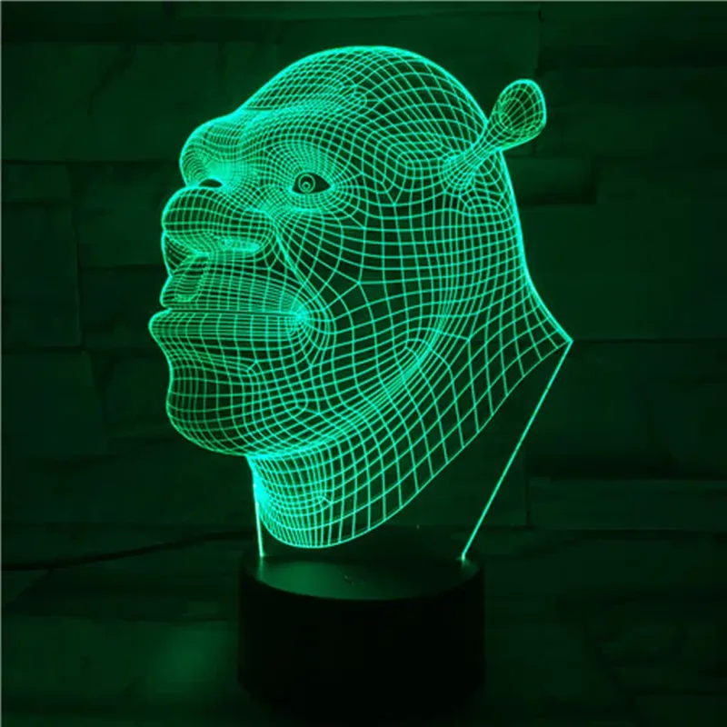 3Dmix 3DL-SMRT017 – 3D LED nočná lampa - Shrek (Smart)