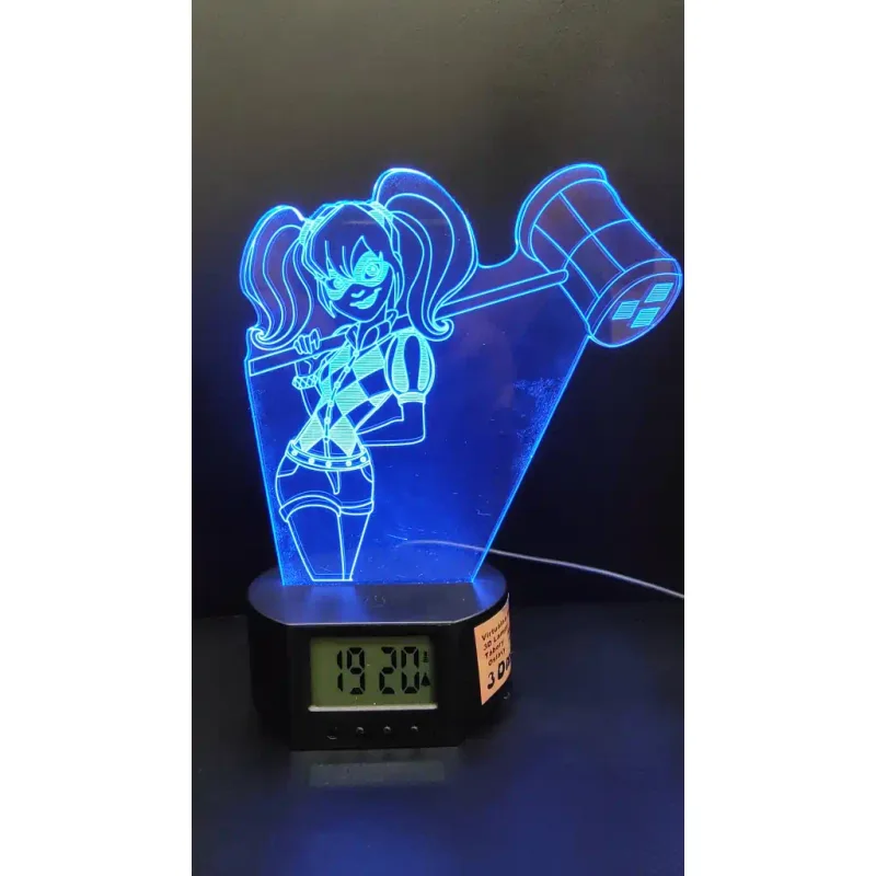 3Dmix 3DL-DRGB038 – 3D LED nočná lampa - Harley Quinn (Dual RGB)