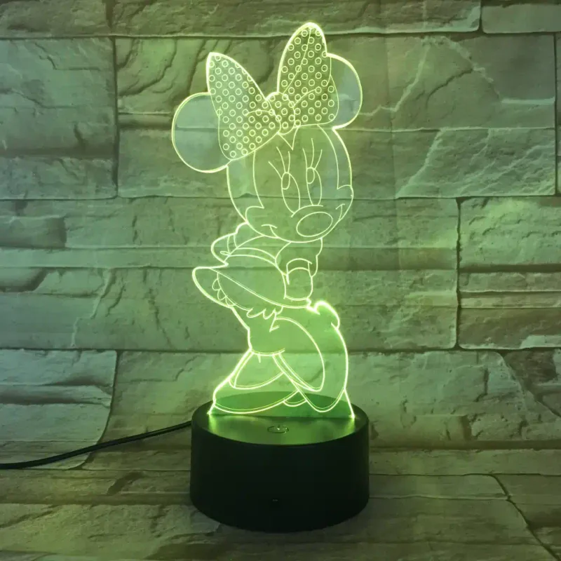 3Dmix 3DL-CRK025 – 3D LED nočná lampa - Minnie Mouse (Crack základňa)