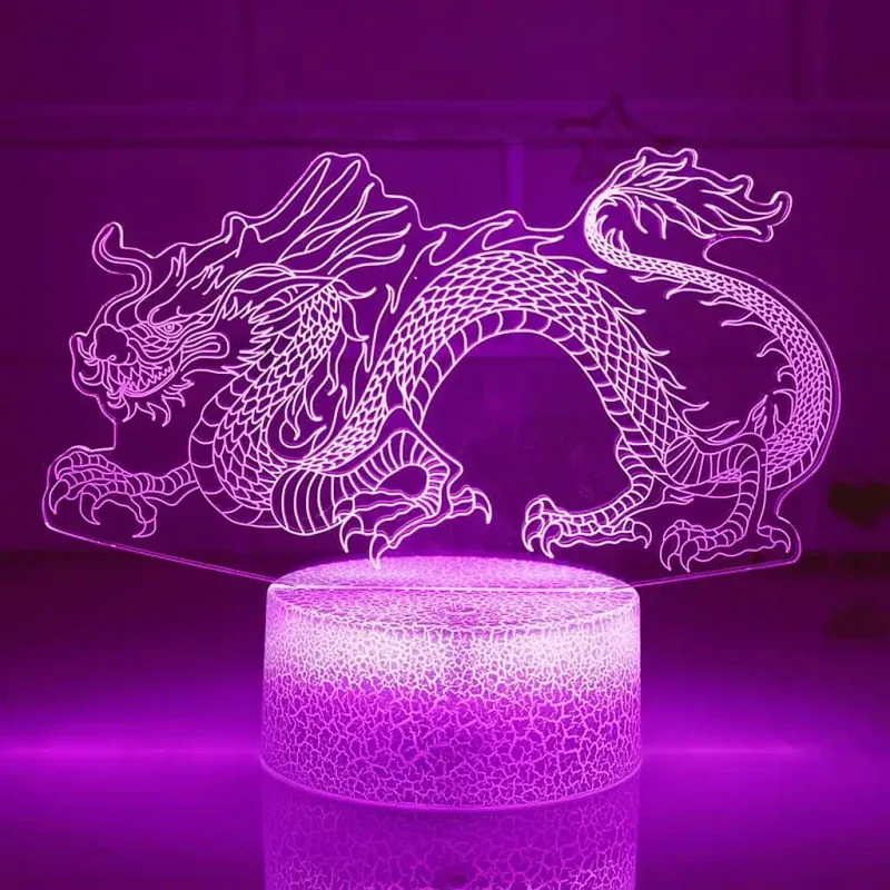 3Dmix 3DL-BSC086 – 3D LED nočná lampa - Drak