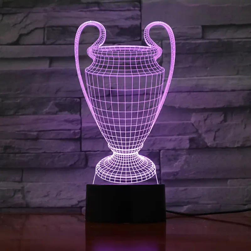 3Dmix 3DL-BTB020 – 3D LED nočná lampa - Pohár pre víťazov (Trofej) (Bluetooth reproduktor - farba biela)