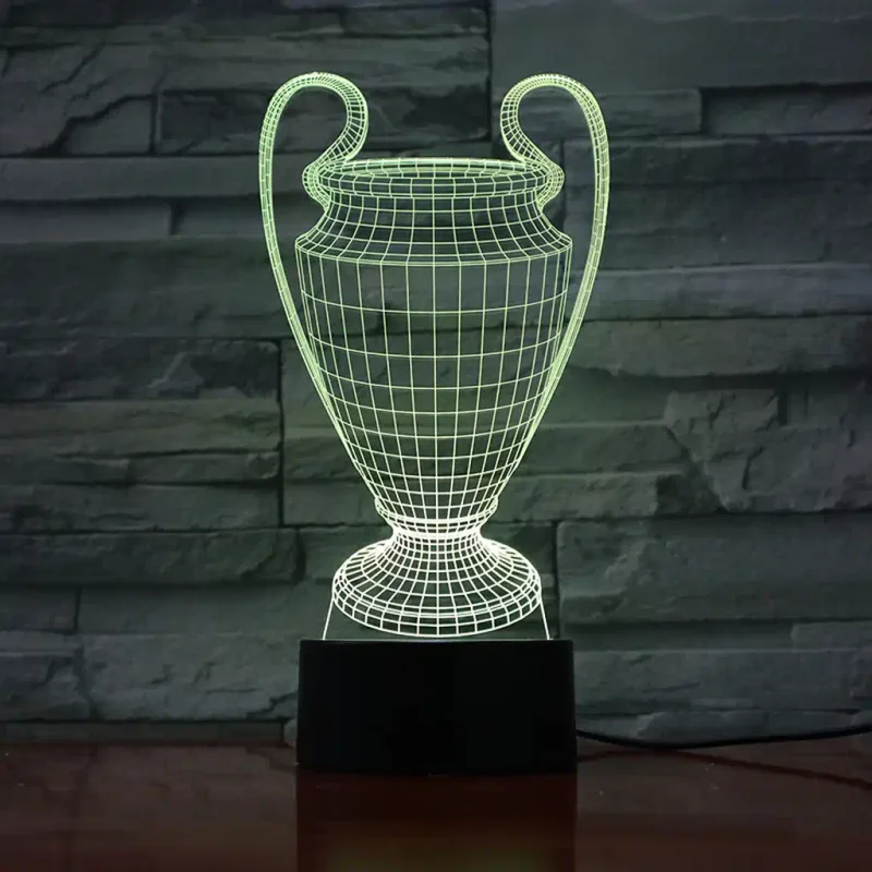 3Dmix 3DL-SL020 – 3D LED nočná lampa - Pohár pre víťazov (Trofej) (Solar)