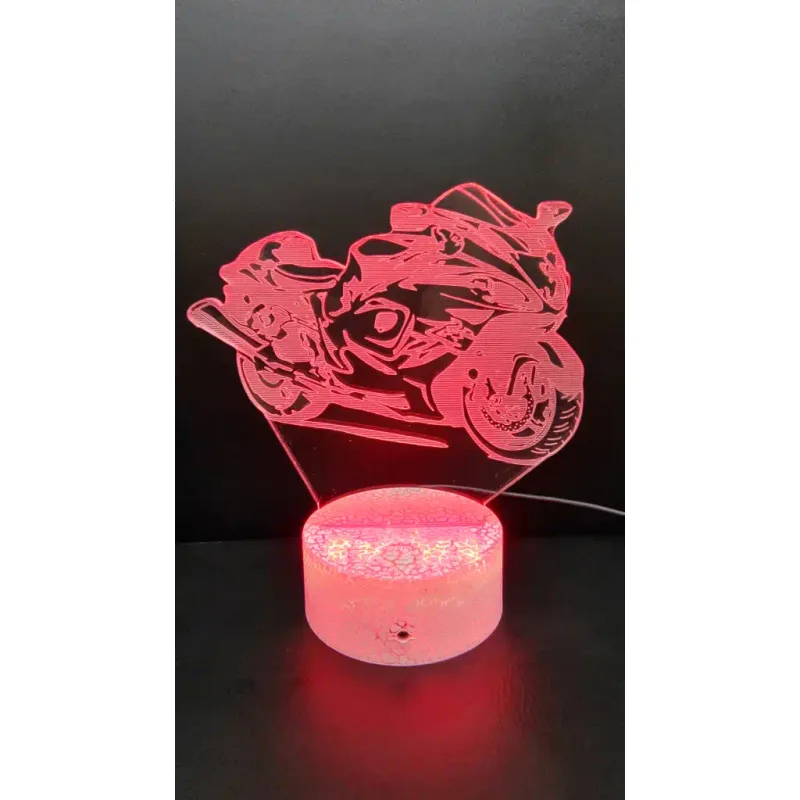 3Dmix 3DL-WD023 – 3D LED nočná lampa - Motocykel (Wood)