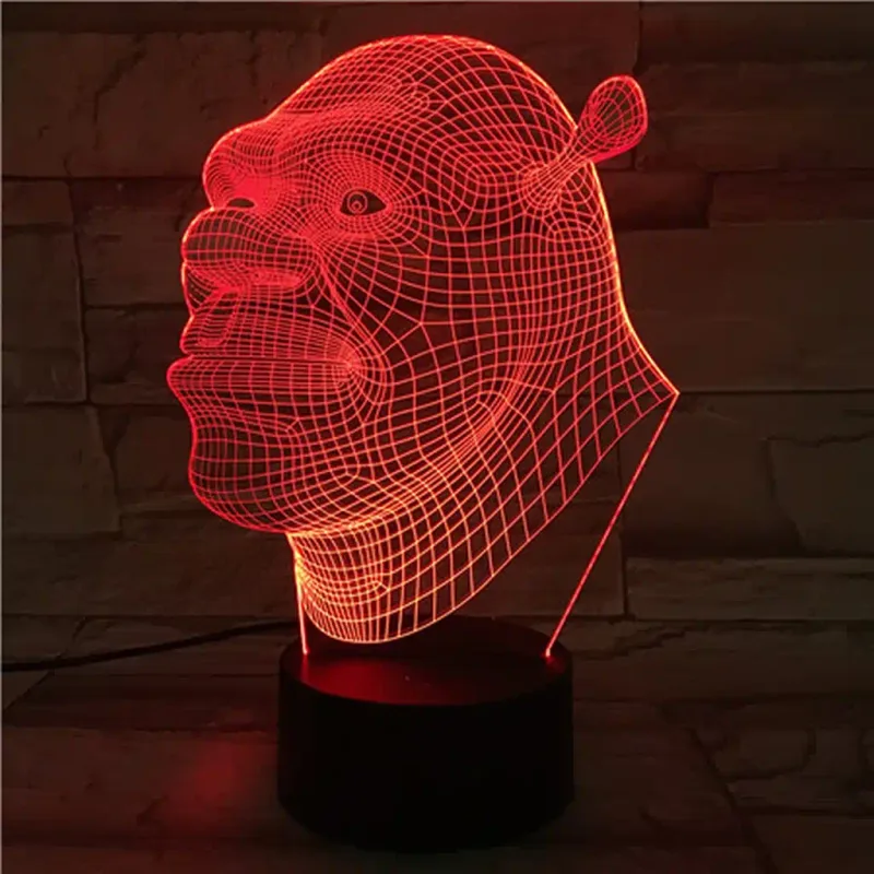 3Dmix 3DL-DFS017 – 3D LED nočná lampa - Shrek (Aroma)