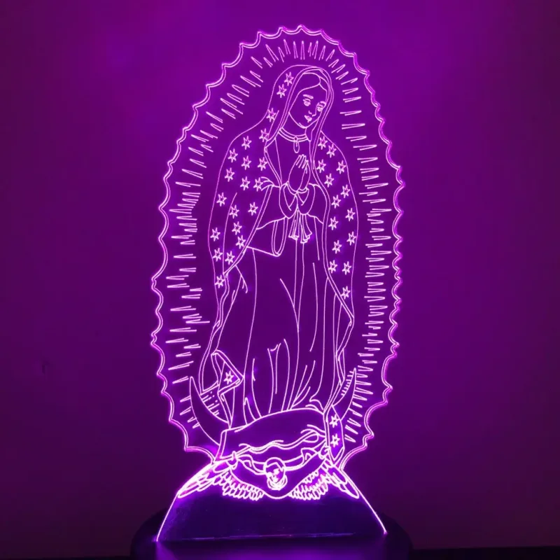 3Dmix 3DL-WD022 – 3D LED nočná lampa - Panna Mária (Wood)