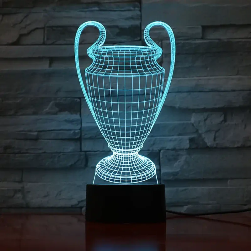 3Dmix 3DL-BTC020 – 3D LED nočná lampa - Pohár pre víťazov (Trofej) (Bluetooth reproduktor - farba čierna)