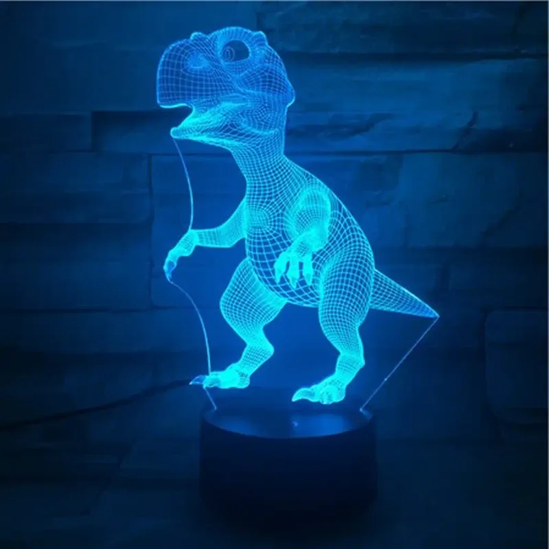 3Dmix 3DL-WD046 – 3D LED nočná lampa - Dinosaurus (mláďa) (Wood)