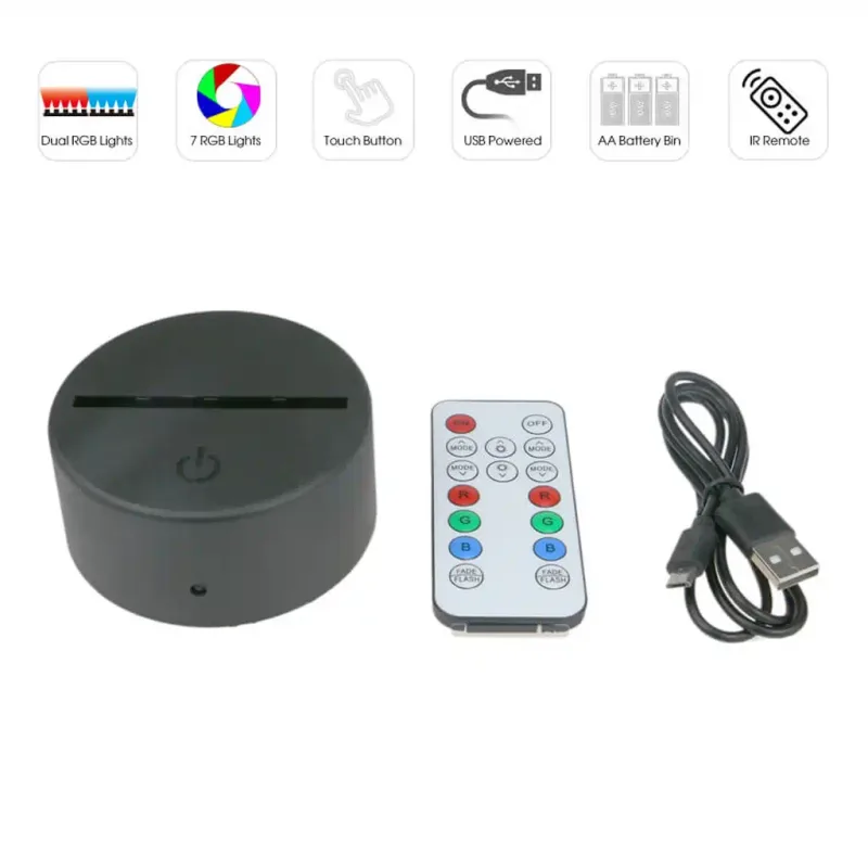 XSTRON TDL-S2S - Základňa pre 3D LED nočnú lampu - Dual RGB - dvojfarebná