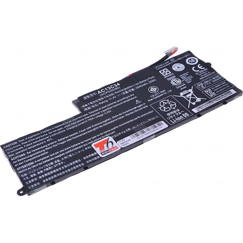 Baterie T6 Power Acer Aspire V5-122P, V5-132P, E3-111, E3-112, 2640mAh, 30Wh, 3cell, Li-pol NBAC0082