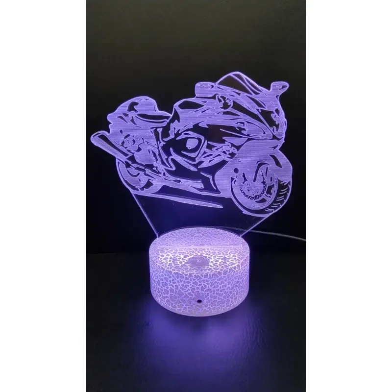 3Dmix 3DL-DRGB023 – 3D LED nočná lampa - Motocykel (Dual RGB)