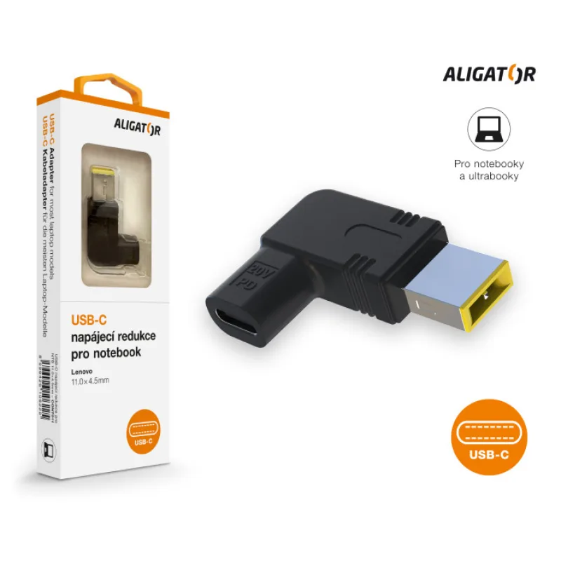 Aligator USB-C napájecí redukce 11 x 4,5 mm pro notebooky Lenovo CONT011