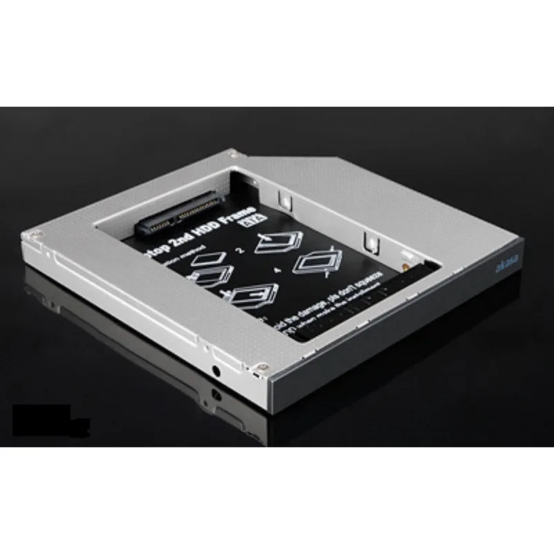 AKASA redukce pro 2,5" HDD místo SATA mech. v NB AK-OA2SSA-BKV2