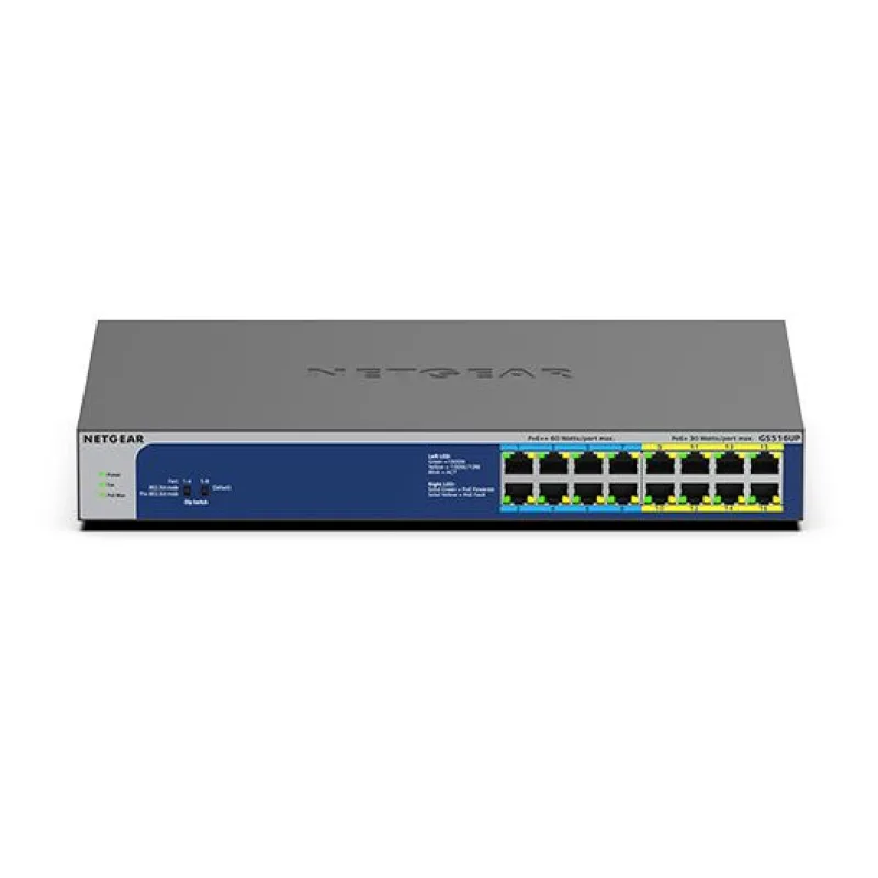 NETGEAR 16PT GE U60 POE++ UM SWITCH GS516UP-100EUS