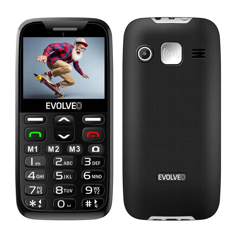 EVOLVEO EasyPhone XR, mobilní telefon pro seniory s nabíjecím stojánkem, černá EP-601-XR-BK