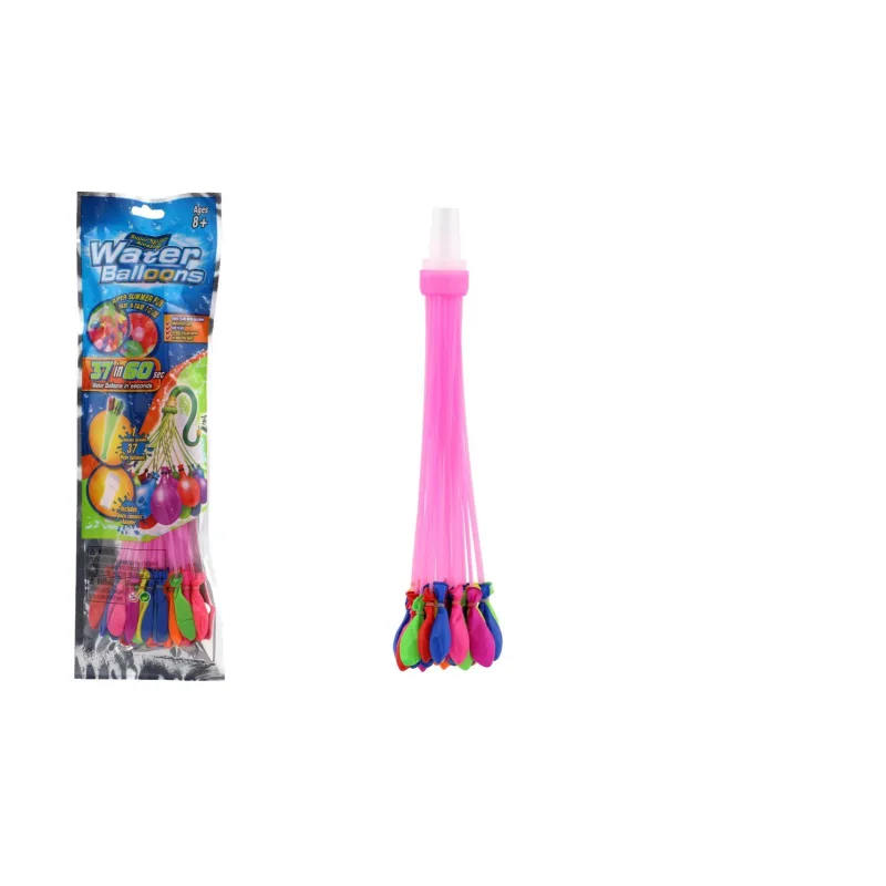 Teddies Vodní bomby 37ks s nástavcem na kohoutek v sáčku 10x32cm