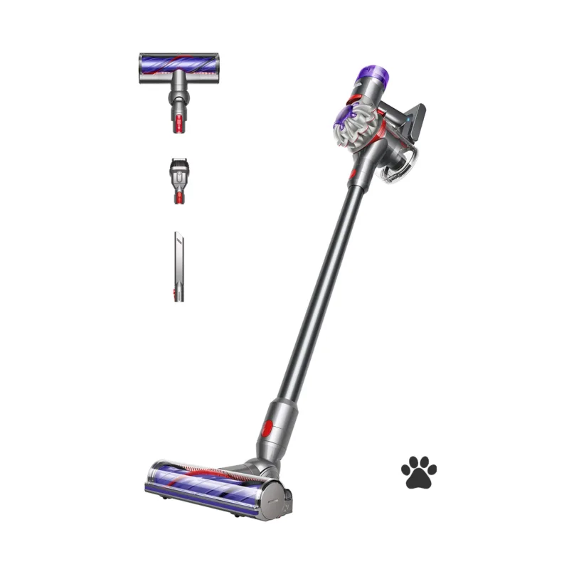 BAZAR - Dyson V8 Advanced silver/nickel tyčový vysavač - Poškozený obal …