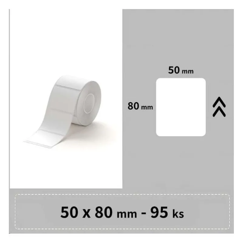 Niimbot štítky R 50x80mm 95ks Bílé pro B21, B21S, B3, B1S (A2A88358701)